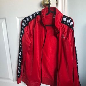 Red women’s kappa jacket size small.